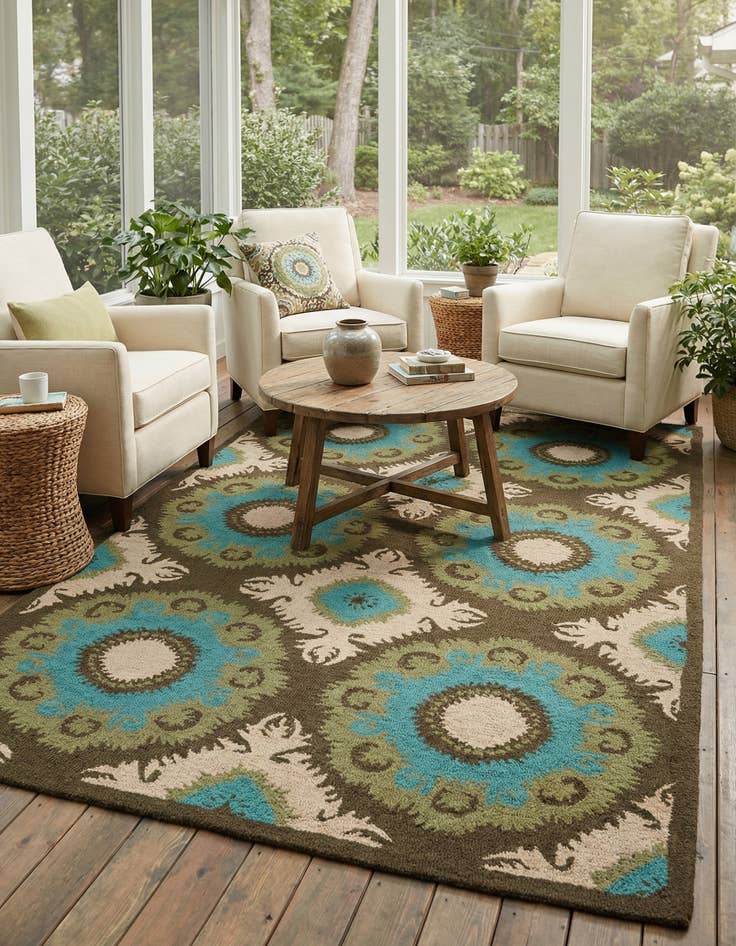 Detail image of 5' 1 x 8' Luna Wool Rug