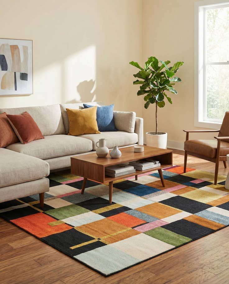 Detail image of 10' x 10' Easy-Clean Casablanca Indoor / Outdoor Square Rug