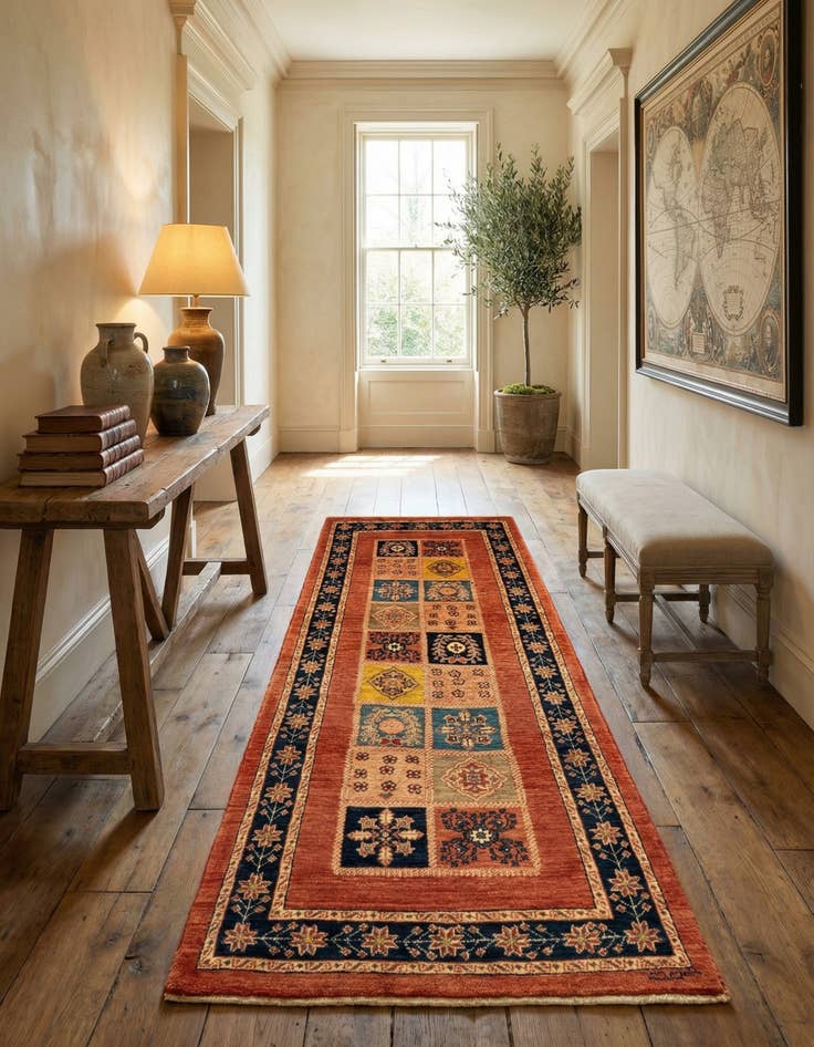 Detail image of  2' 9 x 6' 9 Luribaft Wool Runner Rug