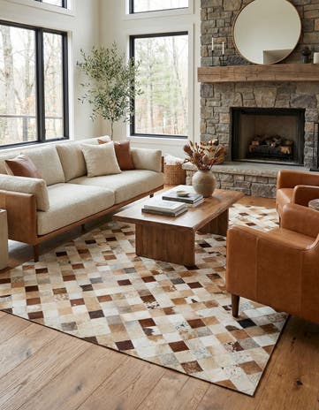 5' 1 x 7' 11 Cowhide Stocks Rug