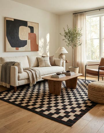 4' 10 x 6' 4 Hand Woven Kilim Modern Wool Rug
