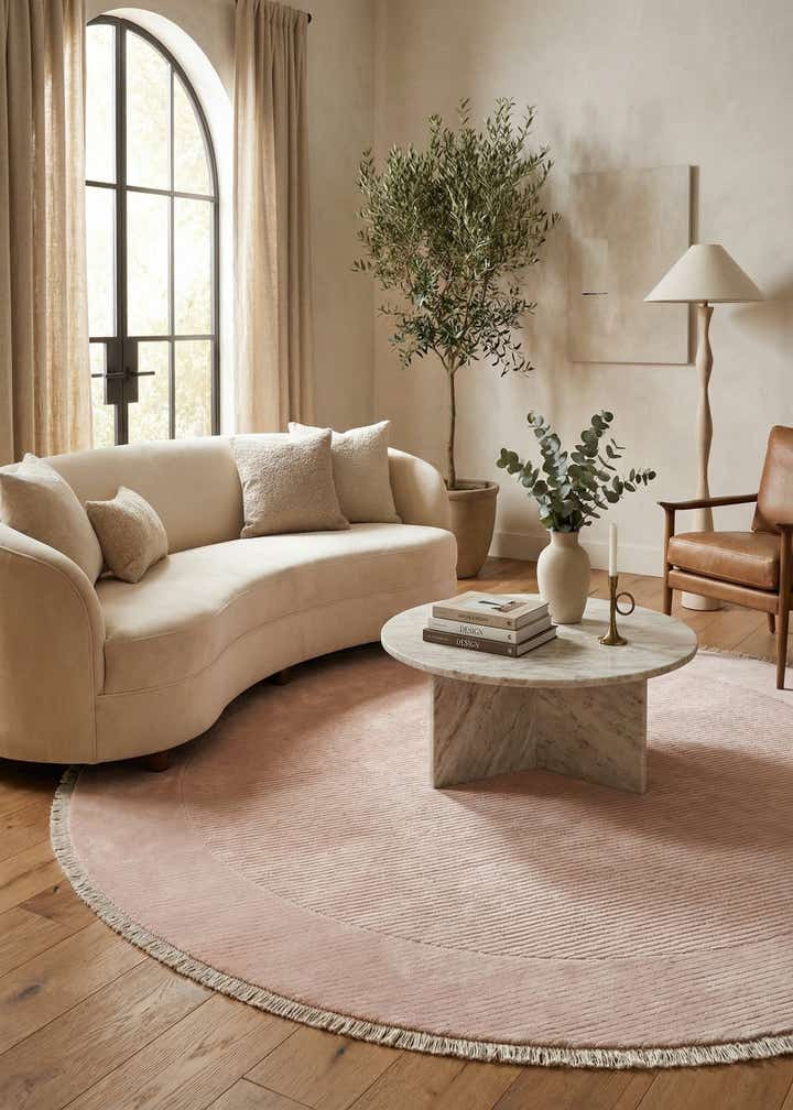 6' 6 x 6' 6 Hand Knotted Darya Wool Round Rug