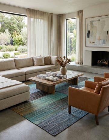 7' 10 x 9' 6 Hand Woven Kilim Modern Wool Rug
