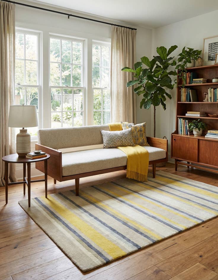 Detail image of 4' x 5' 7 Luna Wool Rug