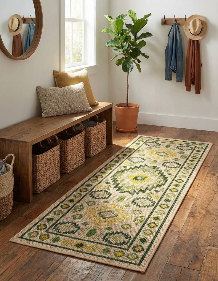 Detail image of  2' x 5'  Washable Baja Indoor / Outdoor Runner Rug