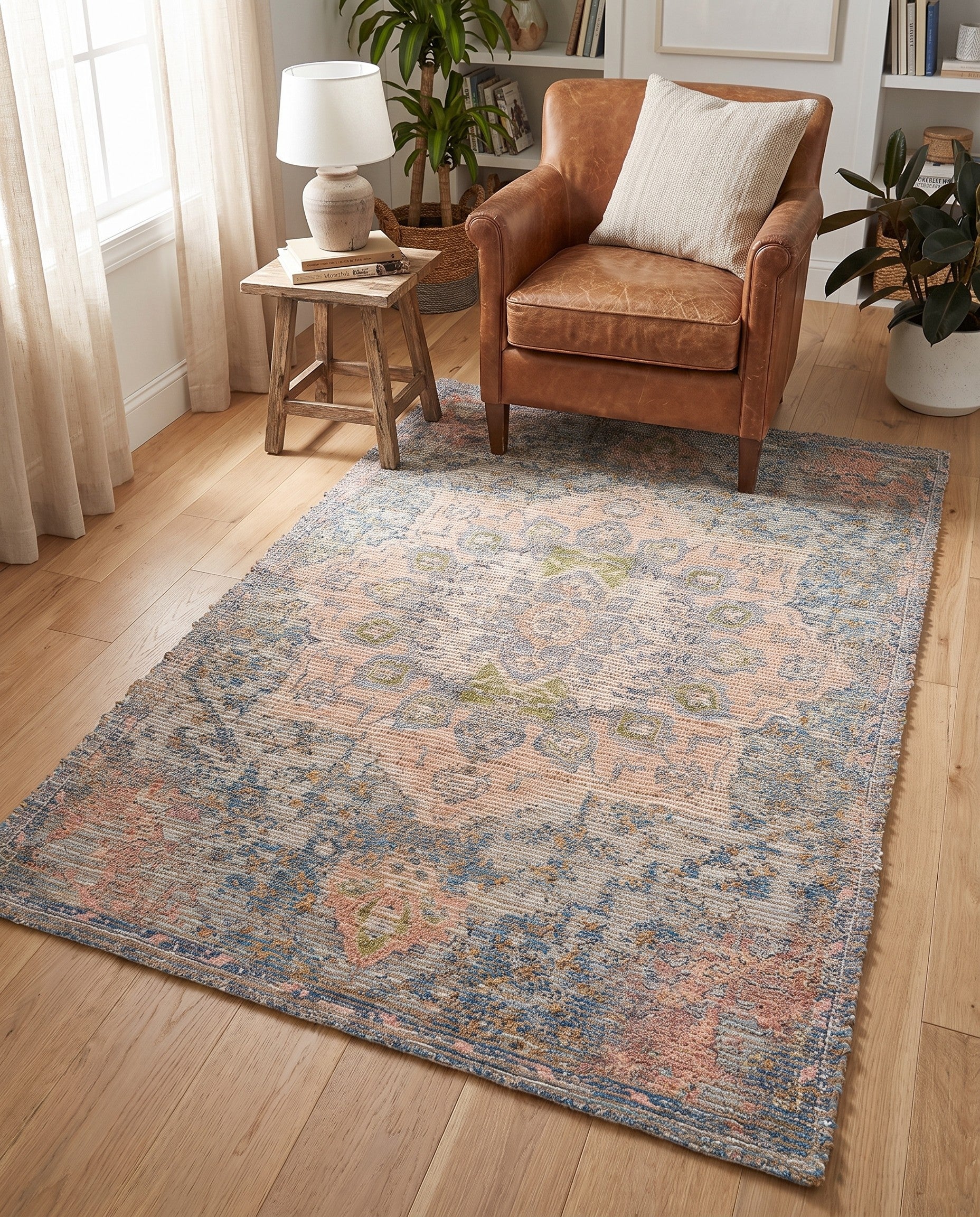 4' 1 x 6' 1 Hand Woven Chenille Jute Rug