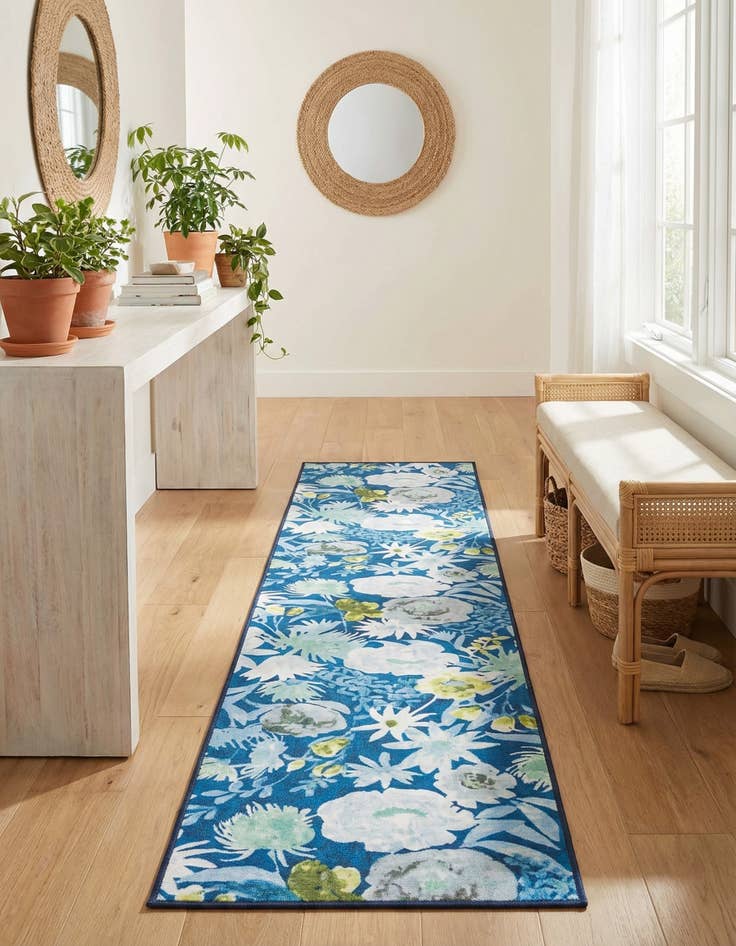 Detail image of 2' x 10' Easy-Clean Jill Zarin Caribbean Indoor / Outdoor Runner Rug