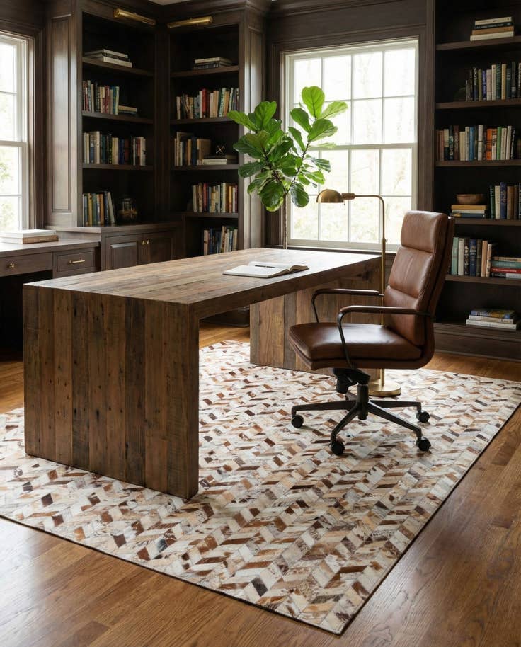 Detail image of 5' 1 x 8' Cowhide Rug