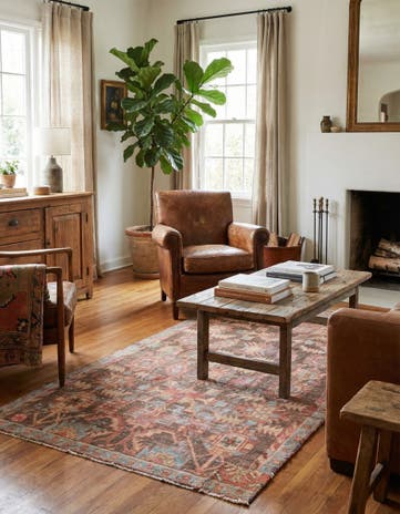3' 4 x 6' 1 Hand Knotted Ultra Vintage Persian Wool Rug