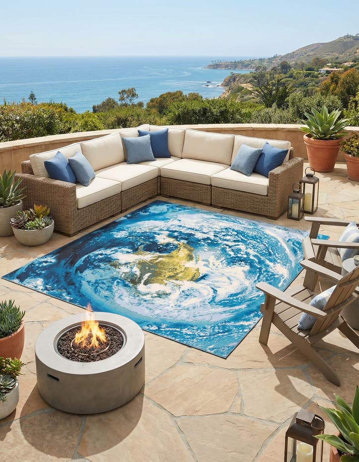 10' x 10' Easy-Clean Modern Indoor / Outdoor...