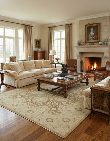 12' 7 x 19' 3 Hand Knotted Peshawar Ziegler Rug