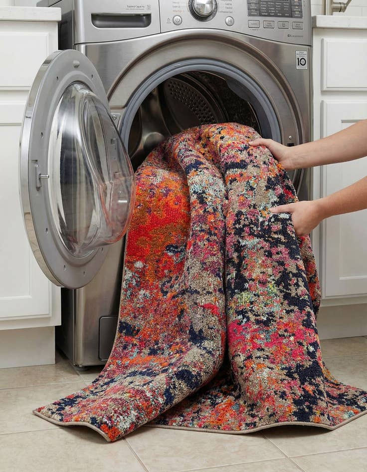 Detail image of 4' x 6'  Washable Vivid Rug