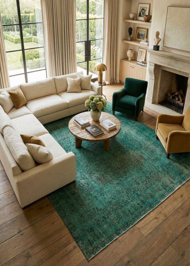 9' 8 x 13' 6 Hand Knotted Ultra Vintage Persian Wool Rug