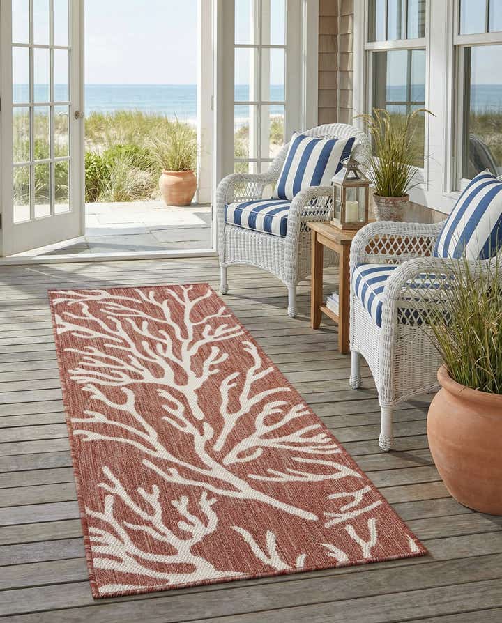 2' x 5' 3 Easy-Clean Coastal Indoor / Outdoor Runner Rug