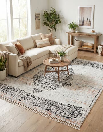 Ivory Aramis Square Rug