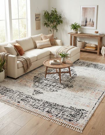 Ivory Aramis Square Rug