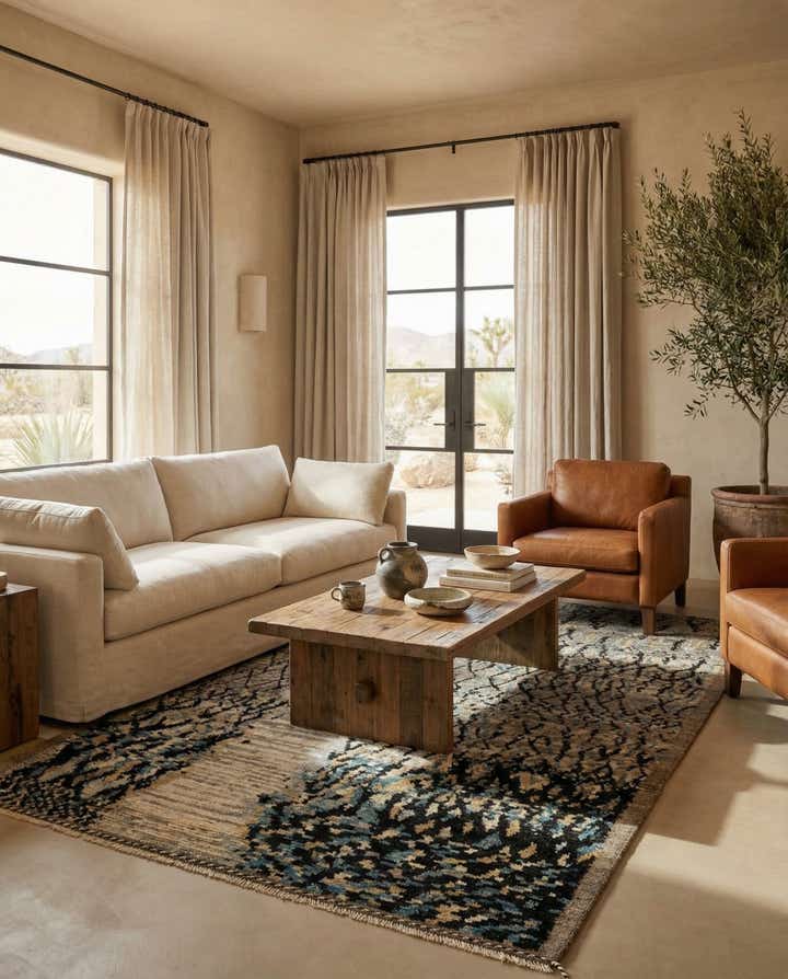 5' 11 x 7' 11 Hand Knotted Moroccan Wool Rug