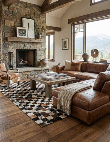 7' 11 x 9' 10 Cowhide - Patchwork Rug