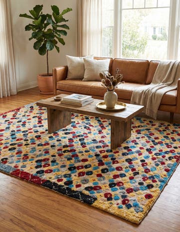 7' 7 x 10' Hand Knotted Moroccan Wool Rug