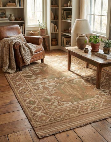 4' x 5' 9 Hand Woven Sumak Wool Rug