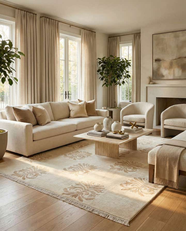 5' 7 x 8' 1 Hand Knotted Darya Wool Rug