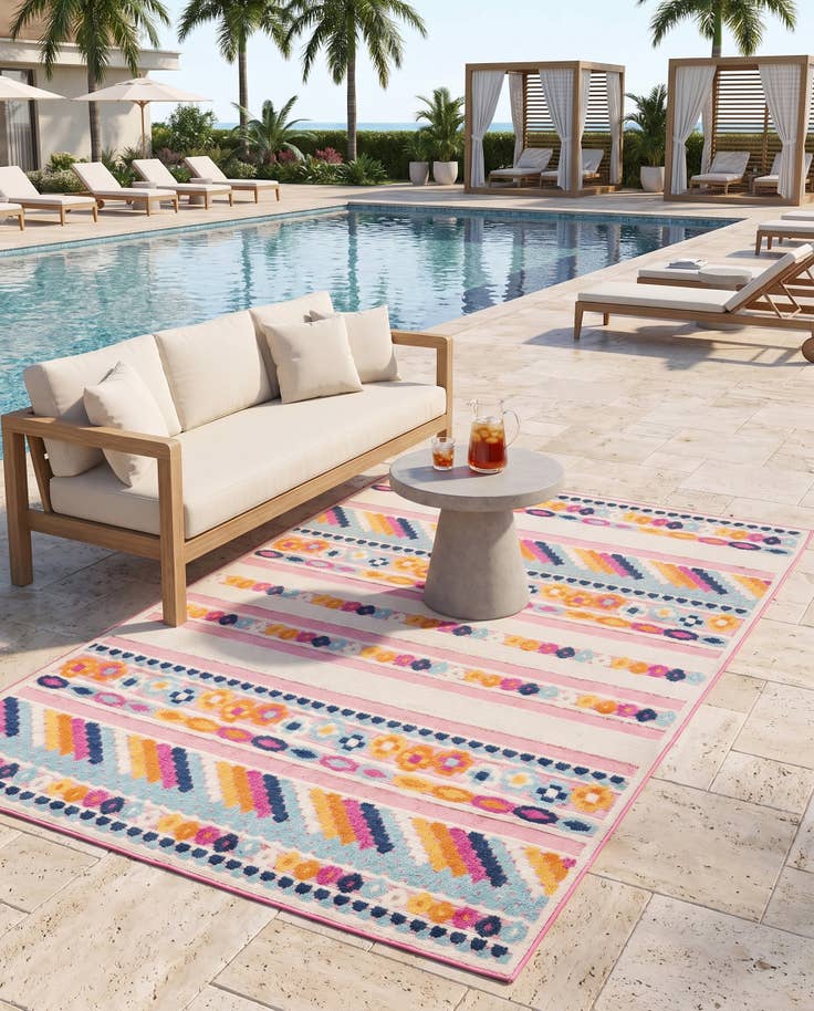 Detail image of 6' x 9' Easy-Clean Aruba Indoor / Outdoor Rug