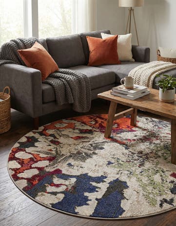 Washable Haerfest Round Rug