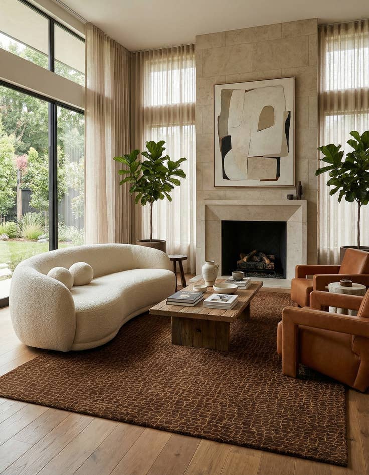 Detail image of  7' 7 x 9' 6  Hand Knotted Modern Nehmo Wool Rug