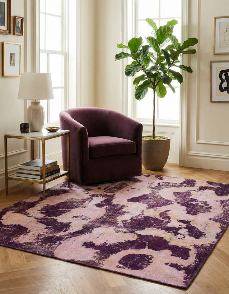 Detail image of 5' 2 x 5' 10  Hand Knotted Ultra Vintage Persian Wool Square Rug