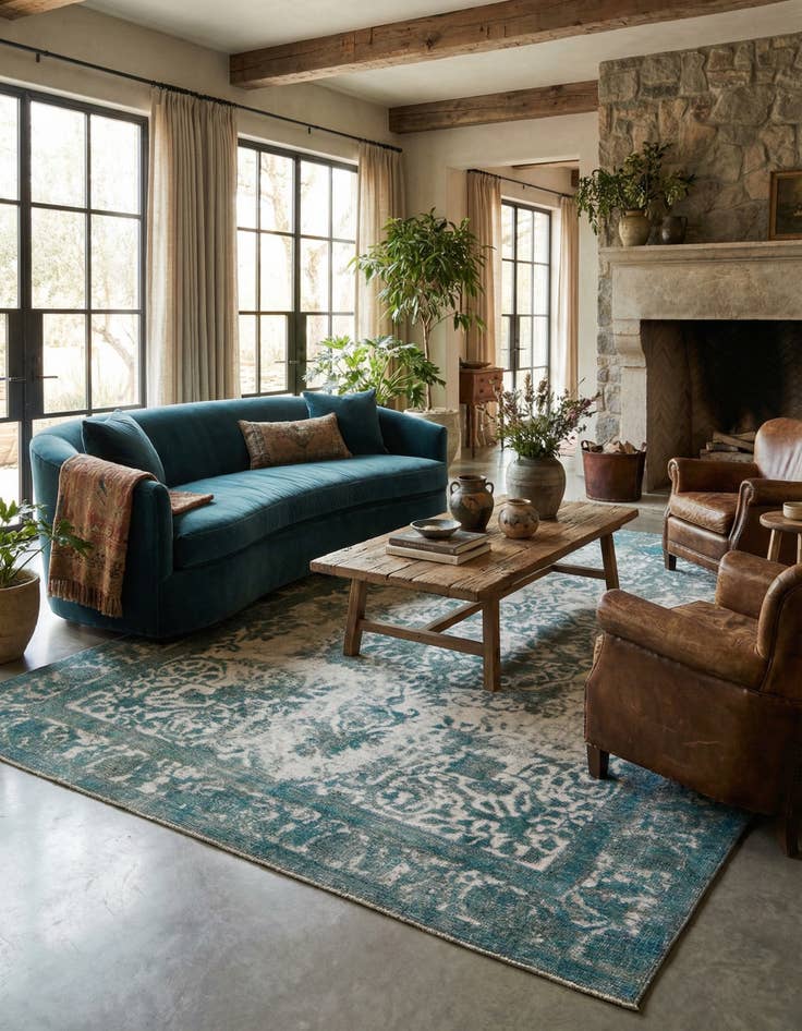 Detail image of 9' 4 x 12' 6  Hand Knotted Ultra Vintage Persian Wool Rug