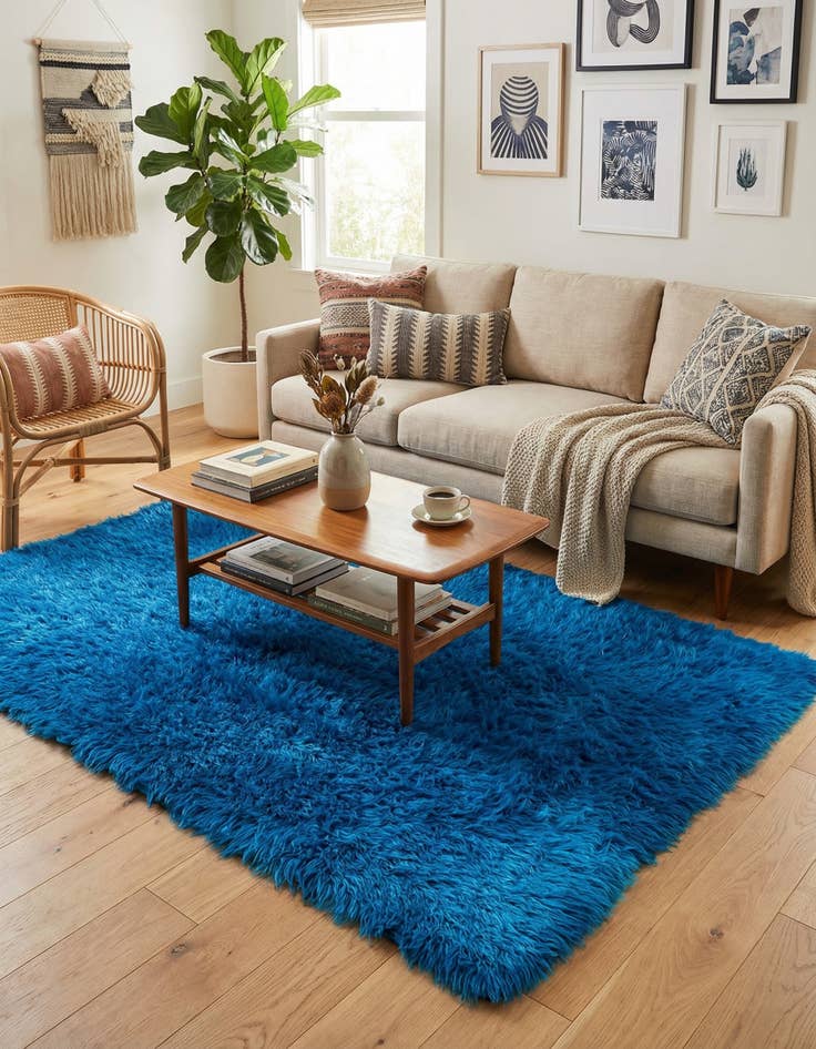 Detail image of 3' 9 x 6'  Hand Knotted Moroccan Wool Rug