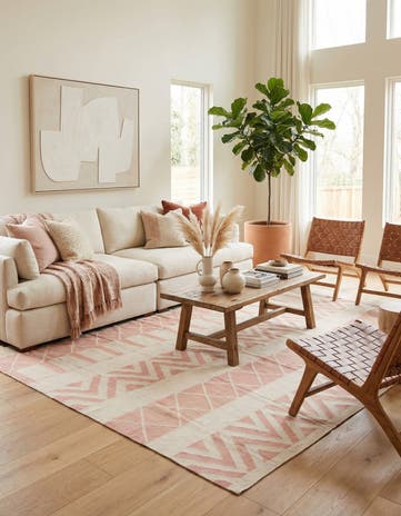 8' 6 x 10' Hand Woven Kilim Modern Wool Rug