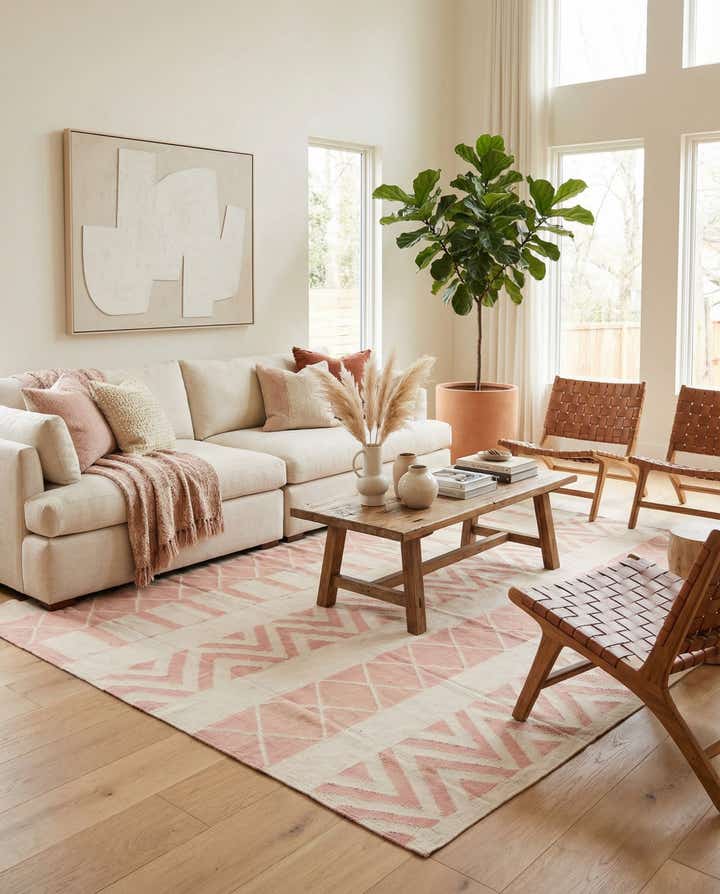 8' 6 x 10' Hand Woven Kilim Modern Wool Rug