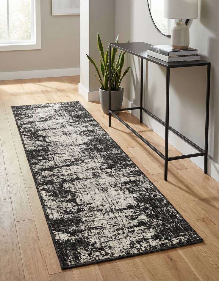 Detail image of 2' x 6' Easy-Clean Modern Indoor / Outdoor Runner Rug