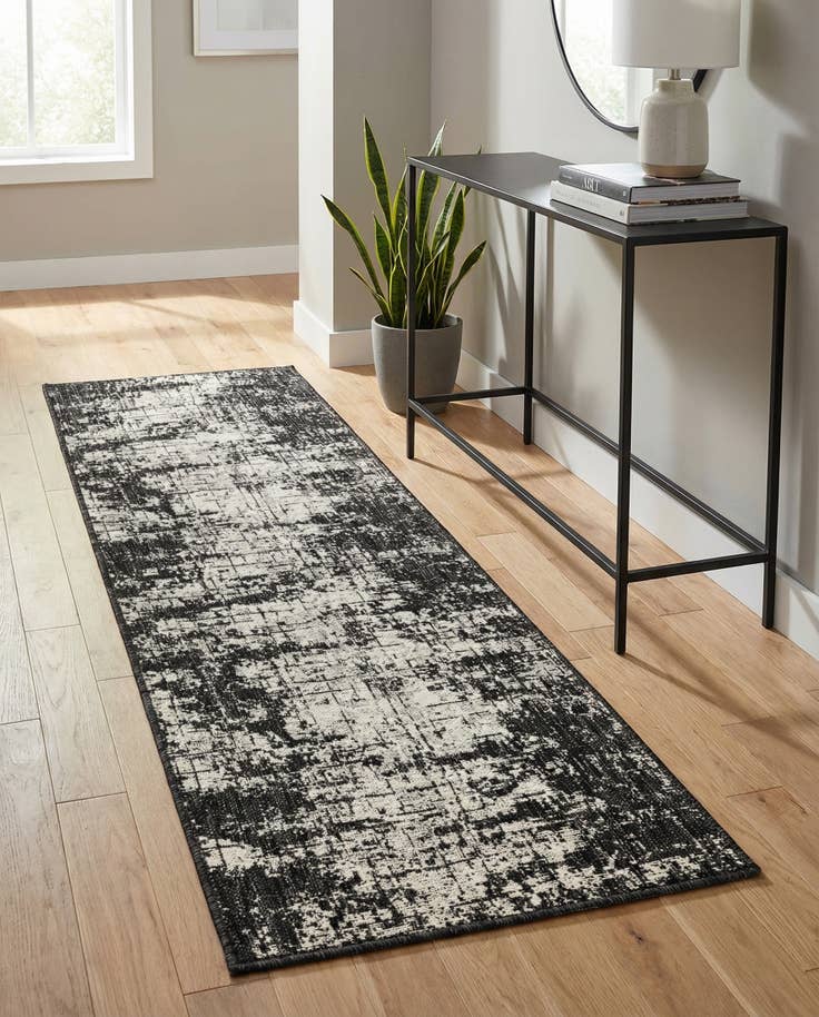 Detail image of 2' x 6' Easy-Clean Modern Indoor / Outdoor Runner Rug