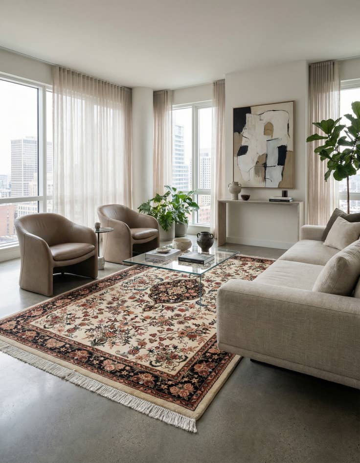 Detail image of 3' 8 x 5' 11 Bidjar Wool Rug