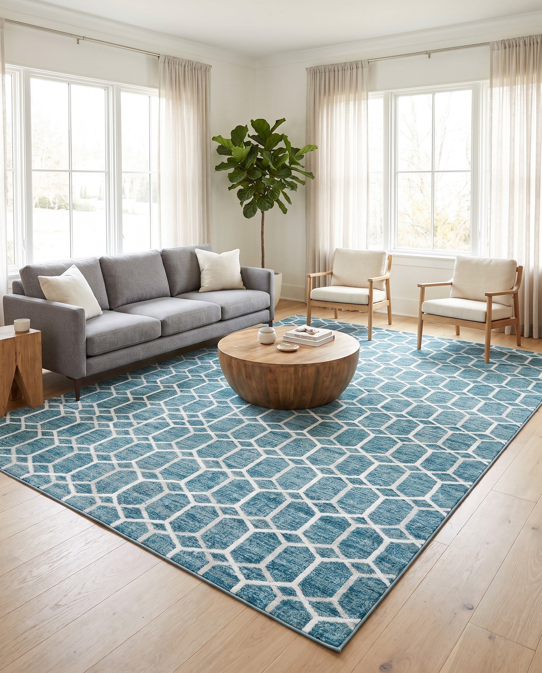 9' 10 x 14' Lattice Trellis Rug