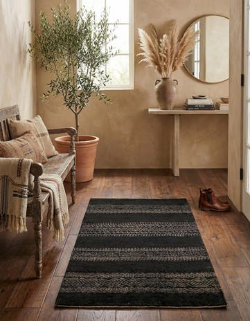 2' 1 x 3' 10 Hand Knotted Kashkuli Gabbeh Oriental Wool Runner Rug