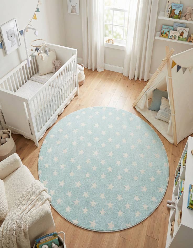 Detail image of 7' 10 x 7' 10 Whimsy Kids Round Rug