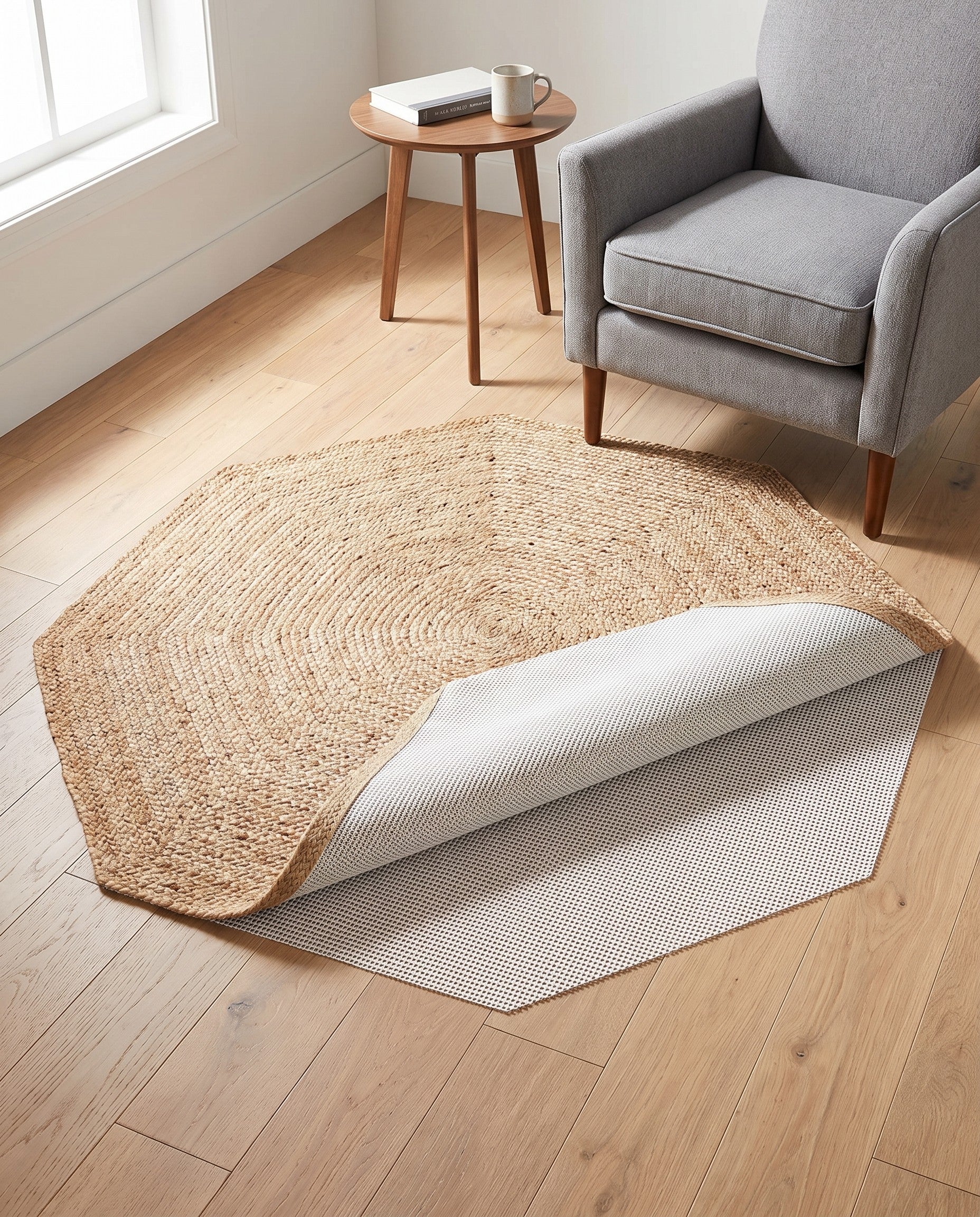 5' x 5' Octagon Non-Slip Rug Pad