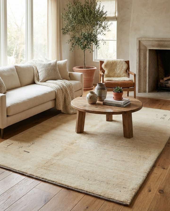 5' 2 x 6' 4 Hand Knotted Gabbeh Shouli Persian Wool Rug