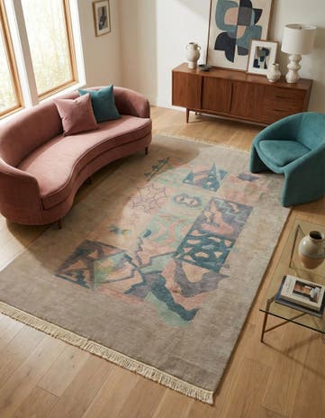 6' 5 x 9' 5 Hand Knotted Nepal Wool Rug
