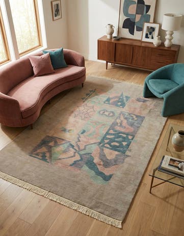 6' 5 x 9' 5 Hand Knotted Nepal Wool Rug