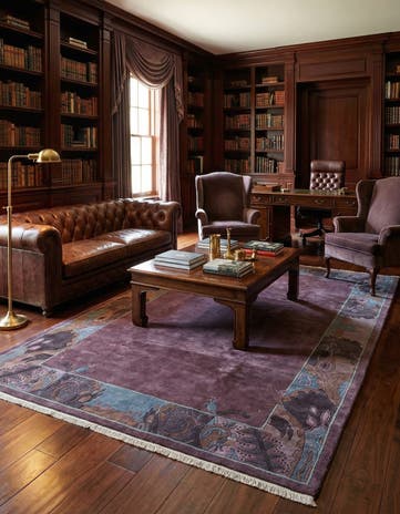6' 9 x 10' 2 Hand Knotted Tibet Wool Rug