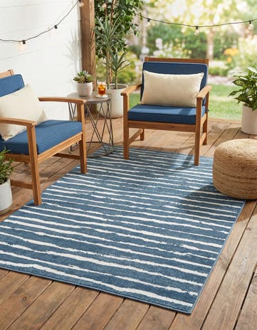 Blue Easy-Clean Sabrina Soto Ola Indoor / Outdoor Rug
