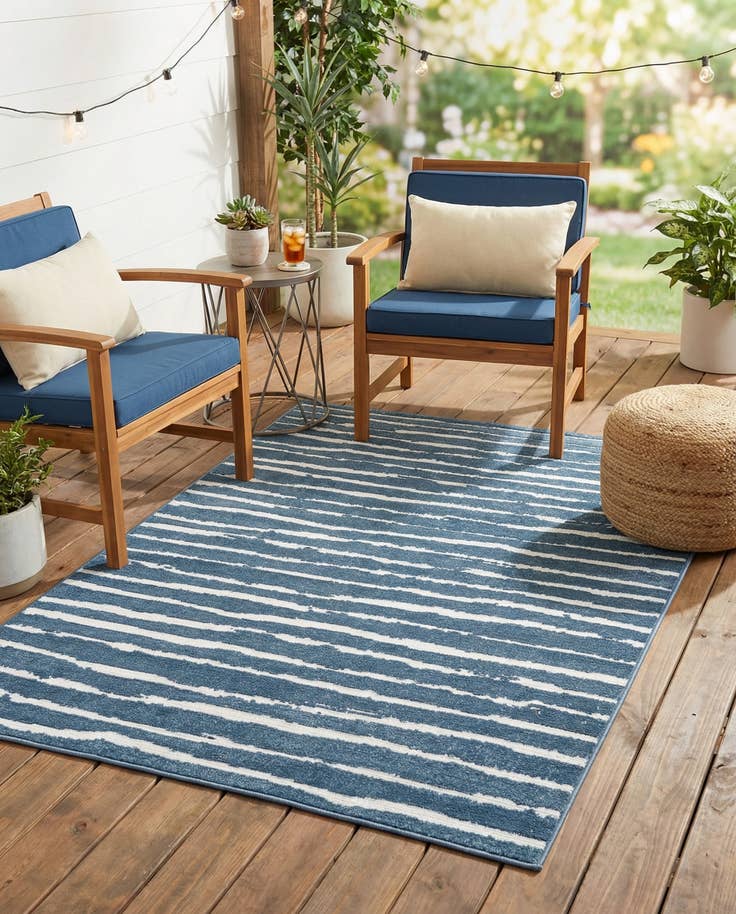 Detail image of 4' x 6' Easy-Clean Sabrina Soto Ola Indoor / Outdoor Rug