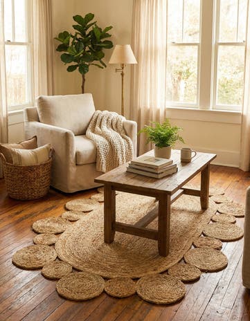 3' 1 x 5' 1 Handmade Braided Jute Oval Rug