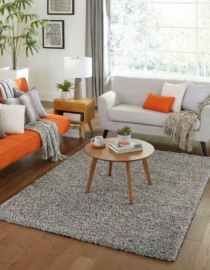 4' x 6' Solid Shag Rug