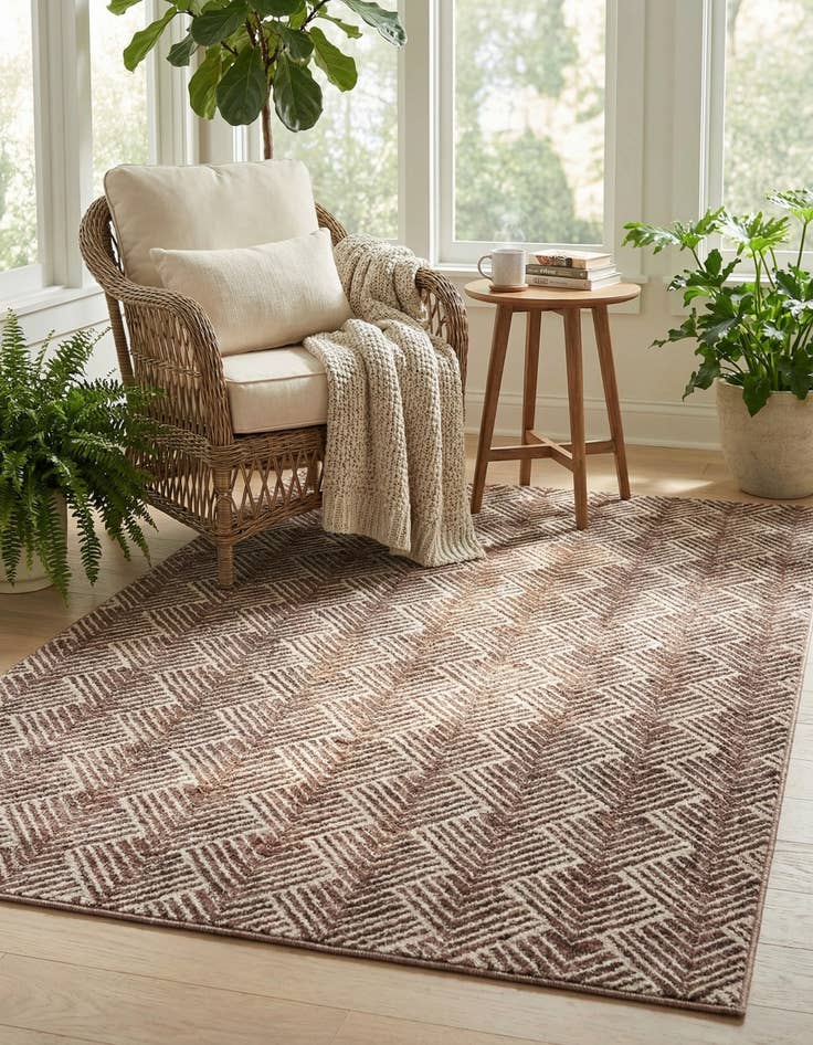 Detail image of  5' 3 x 8' Eco Trellis Rug