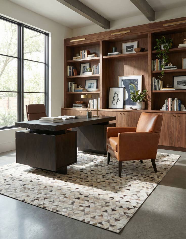 Detail image of 5' x 8' Cowhide Leather Rug